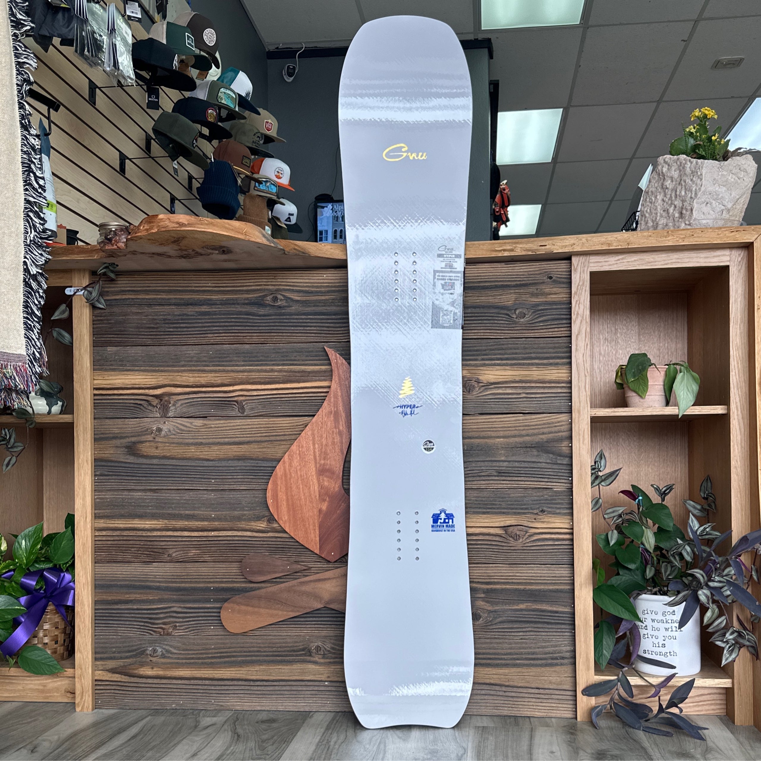 gnu HYPER スノーボード 154cm ホワイト スノーボード GNU グヌー